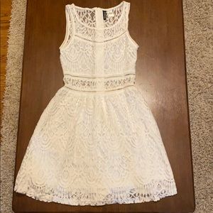 White Lace Mini Dress